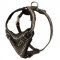 Painted Leather American Bulldog Harness for Walking and Training