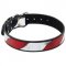 American Bulldog Leather Collar With Handcrafted American Flag Painting
