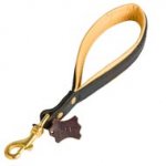 Short Leather American Bulldog Leash with or without Support Material
