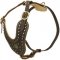Royal Design Leather American Bulldog Harness with Brass Studs