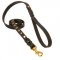 Studded Leather American Bulldog Leash for Dog Walking and Training