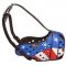 American Pride Painted Leather American Bulldog Muzzle for Protection Training