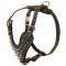 Spiked Leather American Bulldog Harness for Fashionable Walking