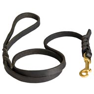 Handcrafted Braided Leather American Bulldog Leash for Walking and Training