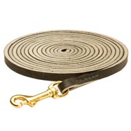 Long Leather American Bulldog Leash for Tracking, Training and Walking