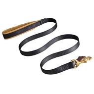 No Rubbing Nylon American Bulldog Leash with Support Leather Material on the Handle