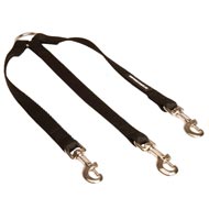 Triple Nylon American Bulldog Leash Coupler for Walking 3 Dogs at a Time