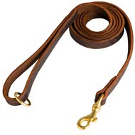 Stitched Leather American Bulldog Leash for Training and Walking