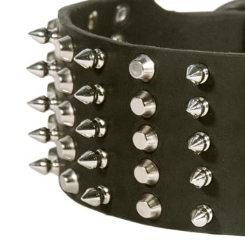  Leather Wide Dog Collar for American Bulldog