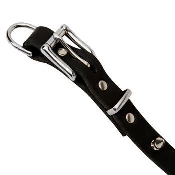 American Bulldog Dog Leather Collar Rust-proof Spikes