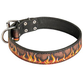 Leather American Bulldog Collar Designer for Dog Walking and Training