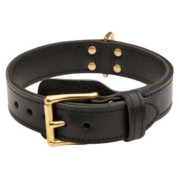 American Bulldog  Leather Collar with Easy in Use Buckle