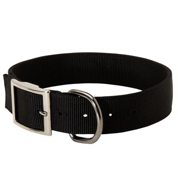 Nylon American Bulldog Collar with Adjustable Steel Nickel Plated Buckle