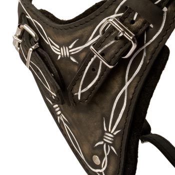 Padded Chest Plate of American Bulldog Harness