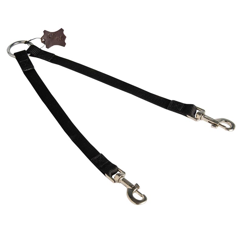 Nylon American Bulldog Leash Coupler Stitched