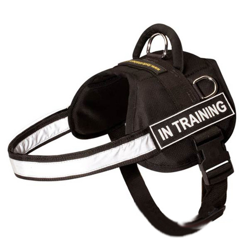 Nylon American Bulldog Harness with Reflective Strap for Training, Walking, Police Service, SAR and More
