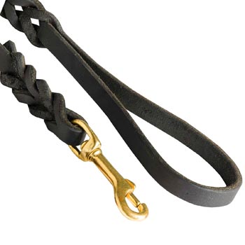 American Bulldog Leash Brass Snap Hook and Soft Handle