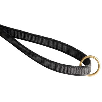 American Bulldog Nylon Leash with Brass O-ring on Handle