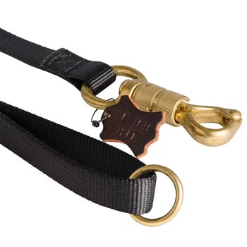 American Bulldog Leash Nylon Special Design with Securely Stitched Brass Snap Hook