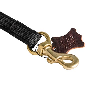 Strong American Bulldog Leash Nylon with Brass Snap Hook