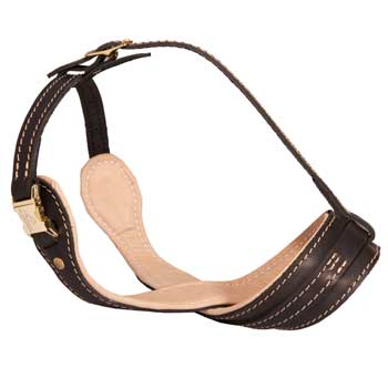 Leather American Bulldog Muzzle for Anti-Barking Training