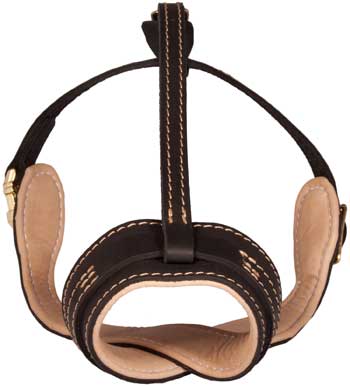 No Barking Light Weight American Bulldog Muzzle Leather for Dog Training